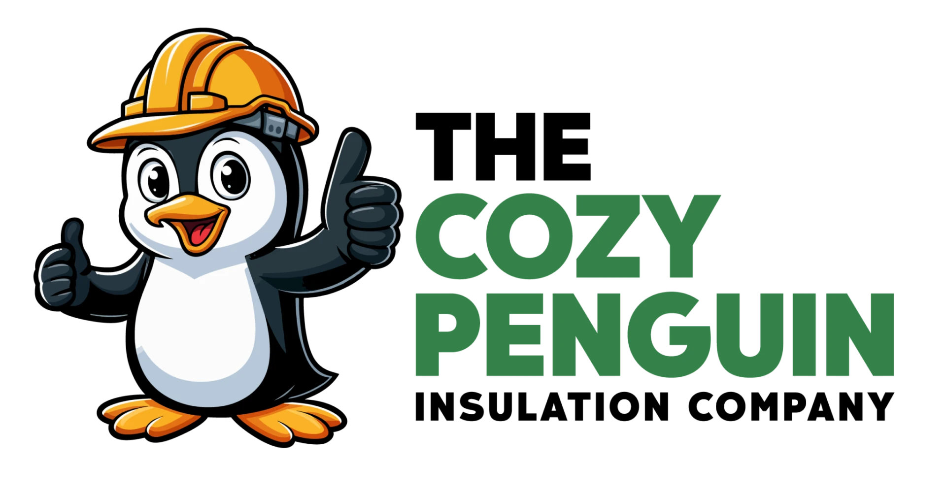 The Cozy Penguin Insulation Company logo