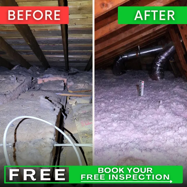 Attic before and after inspection ad