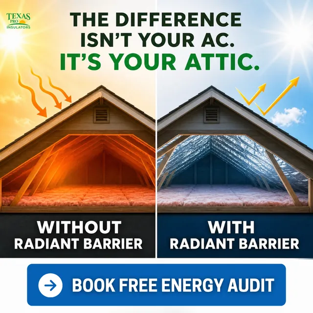 With vs without radiant barrier ad