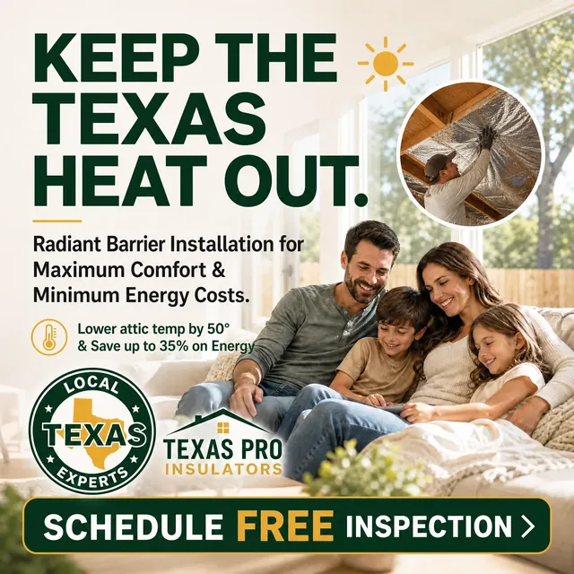 Keep the Texas heat out radiant barrier ad
